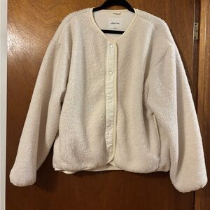 Aritzia Wilfred free Cream Teddy Jacket XL EUC